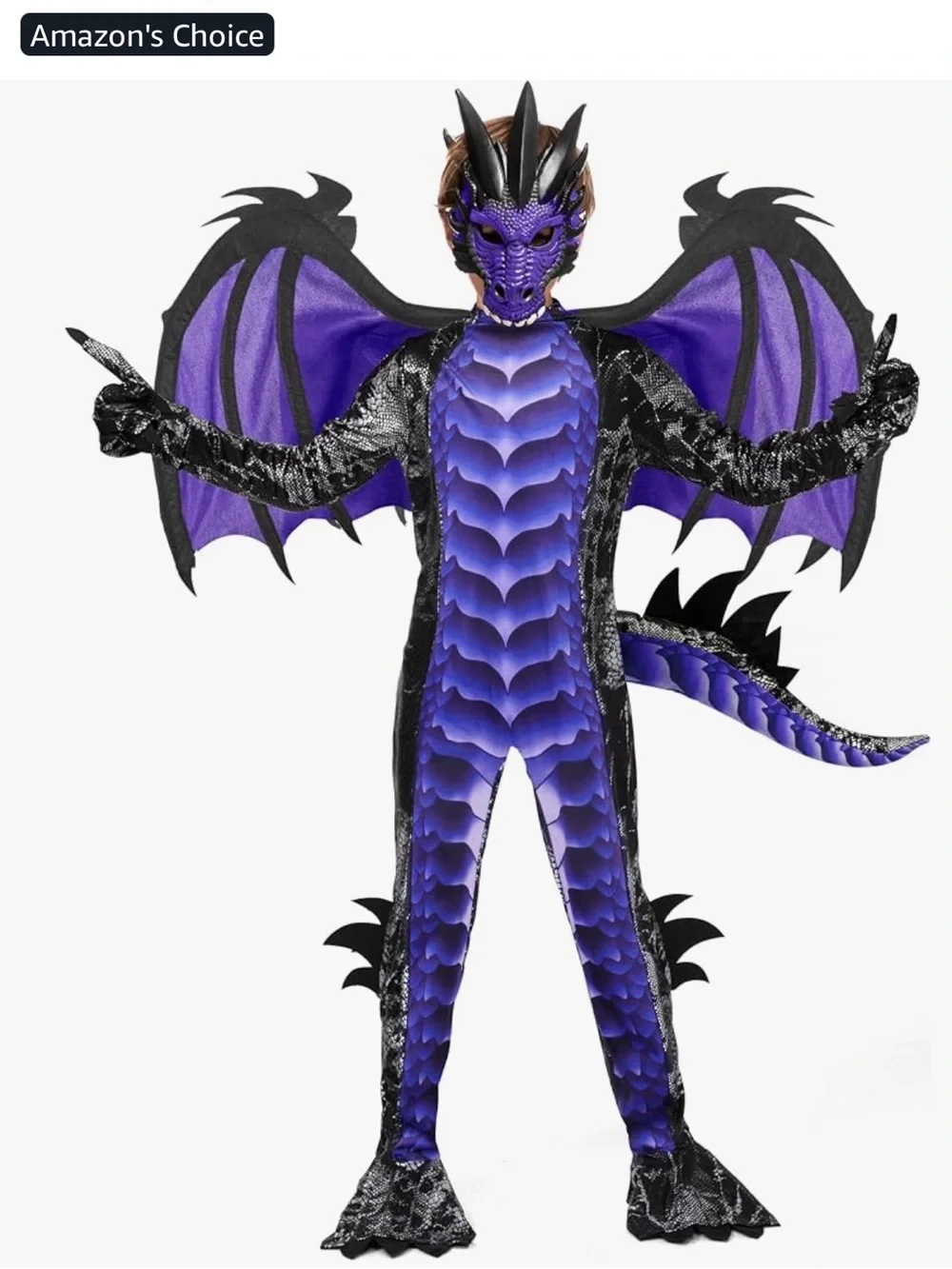 Spooktacular Creations Purple Dragon Costume Kids Size SM 5-7YRS Complete 5-PC